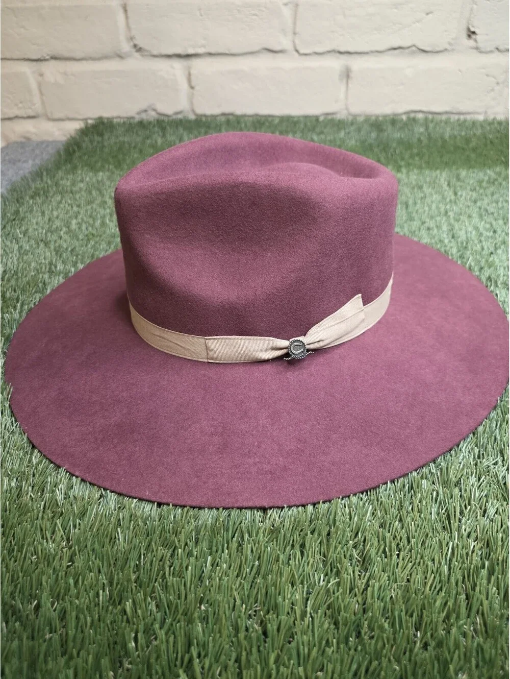 Charlie 1 Horse Women's Highway Hat Burgundy Wool Felt Western Boho - Size Large